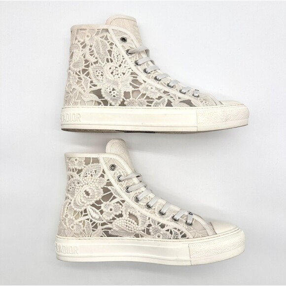 Dior walk n dior Macrame High Top Sneakers Embroidered EU 39 US 9 - Picture 9 of 12